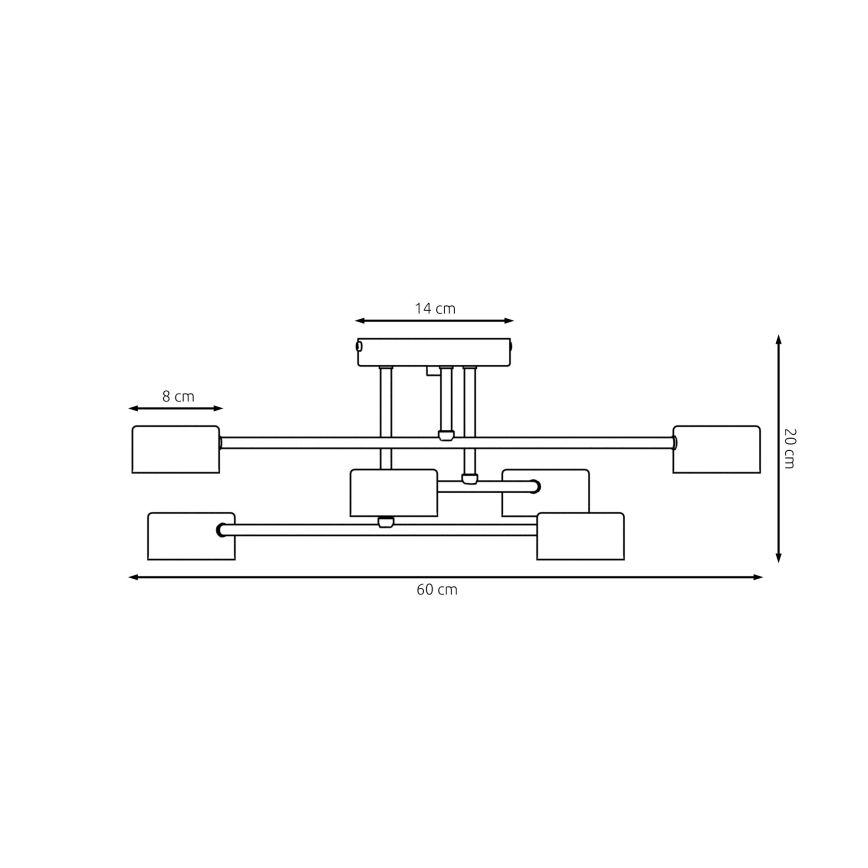 Πλαφονιέρα οροφής HALO 6xGX53/8W/230V μαύρο
