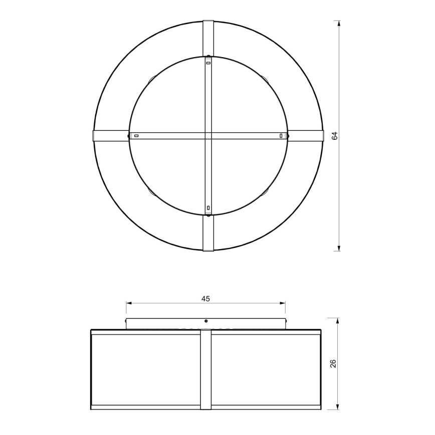 Πλαφονιέρα οροφής KAGA 5xE27/60W/230V μαύρο/χρυσαφί