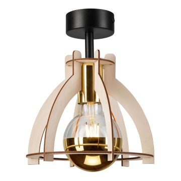 Πλαφονιέρα οροφής LANDO 1xE27/15W/230V διάμετρος 21 cm οξιά