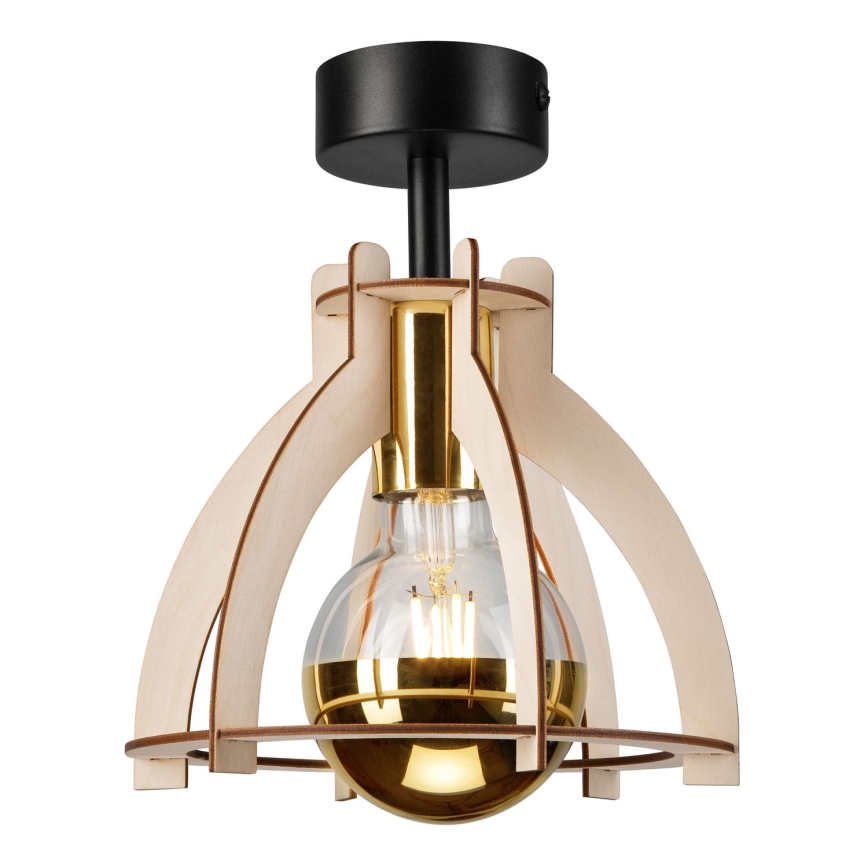 Πλαφονιέρα οροφής LANDO 1xE27/15W/230V διάμετρος 21 cm οξιά