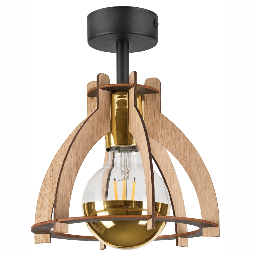 Πλαφονιέρα οροφής LANDO 1xE27/15W/230V διάμετρος 21 cm δρυς