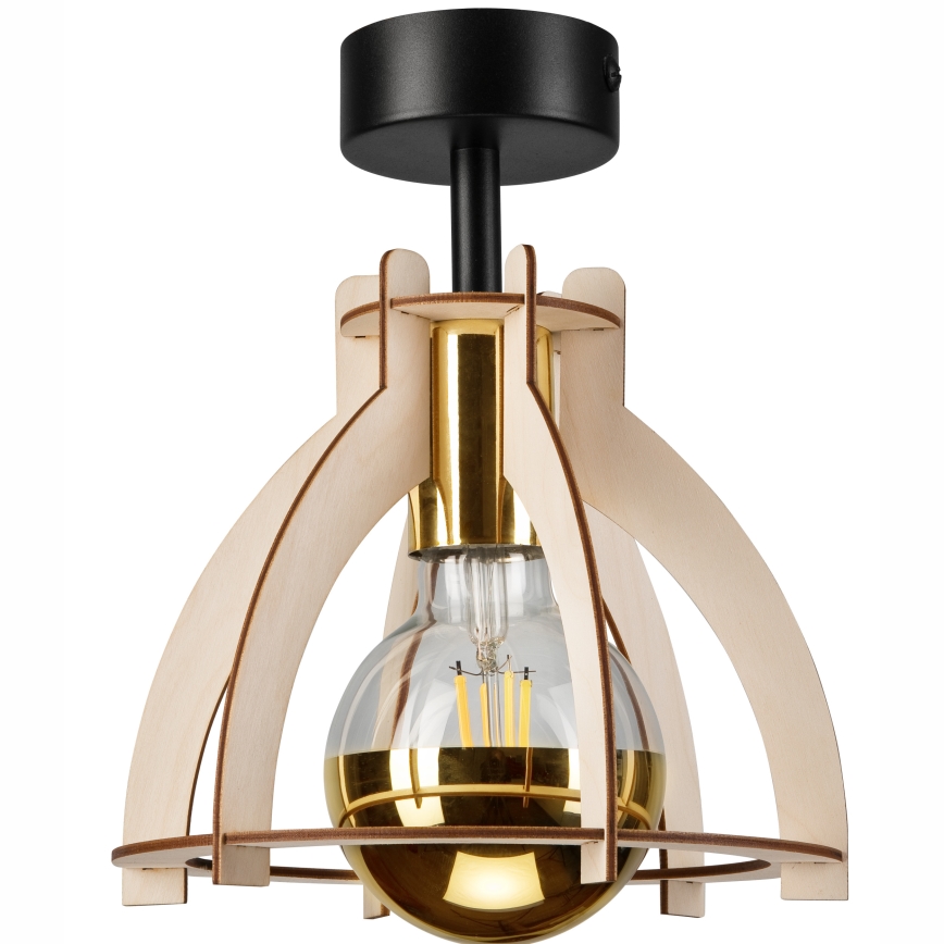 Πλαφονιέρα οροφής LANDO 1xE27/15W/230V διάμετρος 21 cm οξιά
