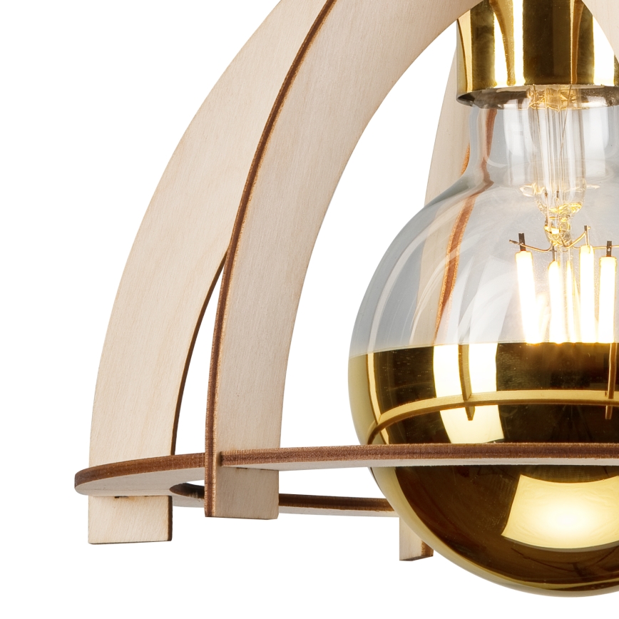 Πλαφονιέρα οροφής LANDO 1xE27/15W/230V διάμετρος 21 cm οξιά