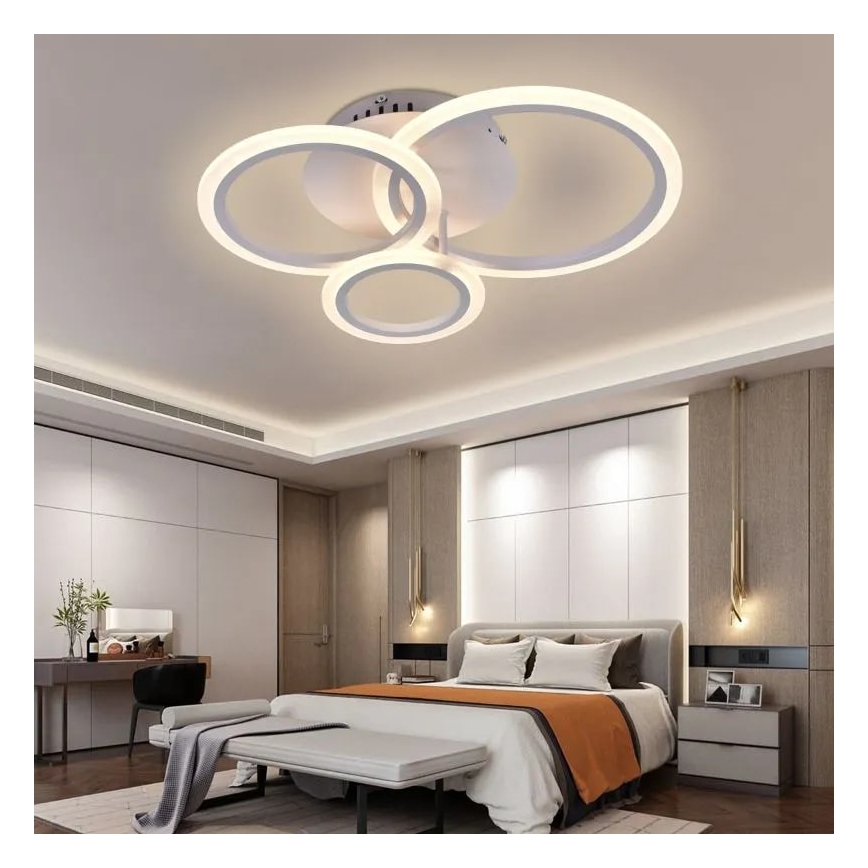 Πλαφονιέρα οροφής LED ντιμαριζόμενη LED/40W/230V 3000-6500K λευκό + τηλεχειριστήριο