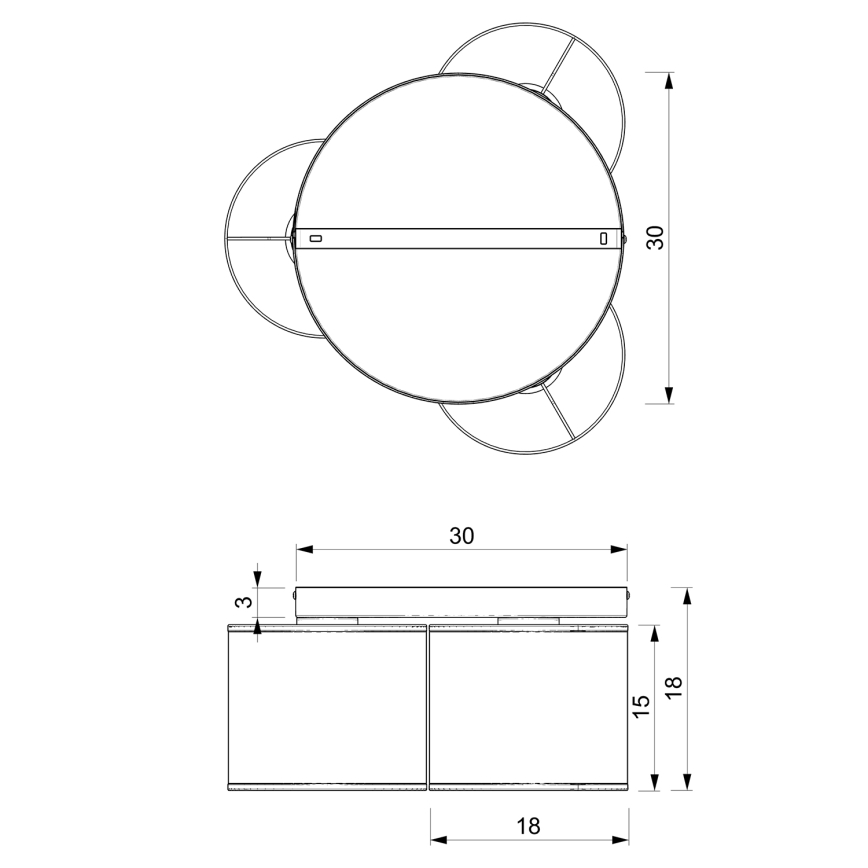 Πλαφονιέρα οροφής  LOFT SHADE 3xE27/60W/230V λευκό/χρυσαφί
