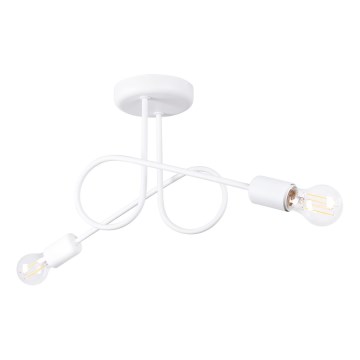 Πλαφονιέρα οροφής LOOP 2xE27/15W/230V λευκό