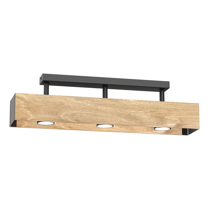 Πλαφονιέρα οροφής MAISON 3xGU10/8W/230V καφέ/δρυς