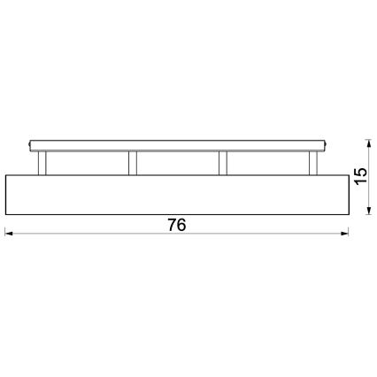 Πλαφονιέρα οροφής MAISON 4xGU10/8W/230V καφέ/δρυς