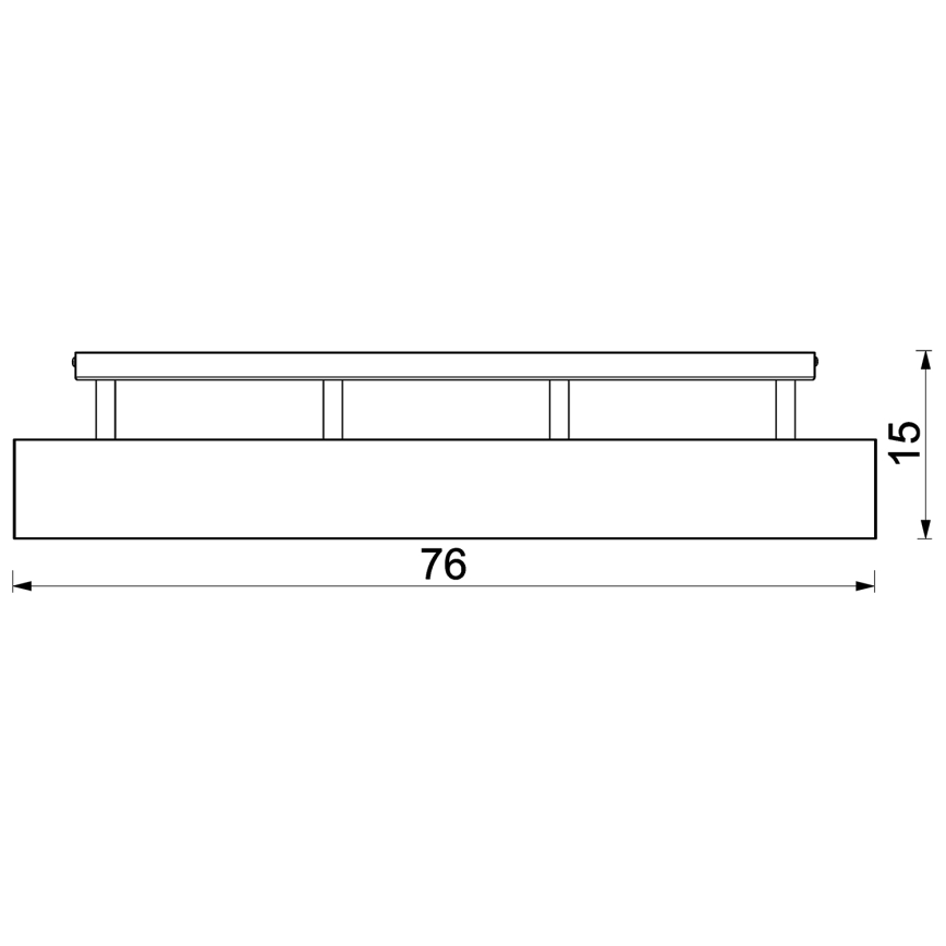 Πλαφονιέρα οροφής MAISON 4xGU10/8W/230V καφέ/δρυς