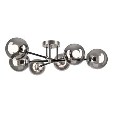 Πλαφονιέρα οροφής MALENA 6xE14/5W/230V ματ χρώμιο/φιμέ