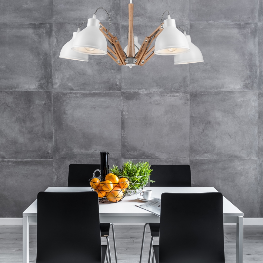 Πλαφονιέρα οροφής MARCELLO 5xE27/60W/230V - FSC πιστοποιημένο