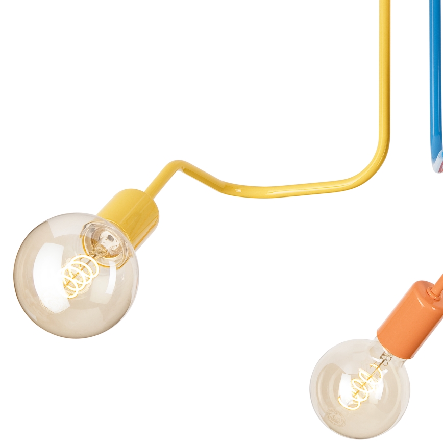 Πλαφονιέρα οροφής MATYLDA 3xE27/60W/230V πολύχρωμα