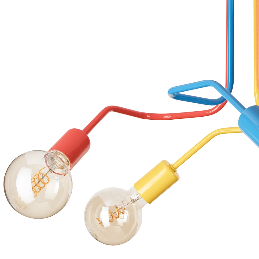 Πλαφονιέρα οροφής MATYLDA 5xE27/60W/230V πολύχρωμα