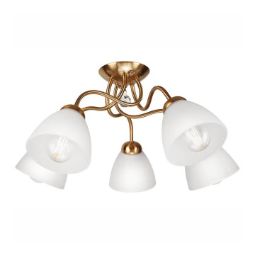 Πλαφονιέρα οροφής MIRANDA 1xE27/60W/230V gold