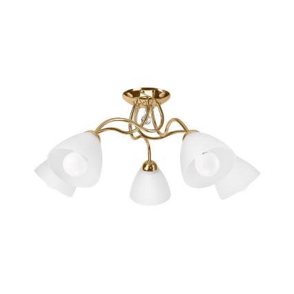 Πλαφονιέρα οροφής MIRANDA 1xE27/60W/230V gold