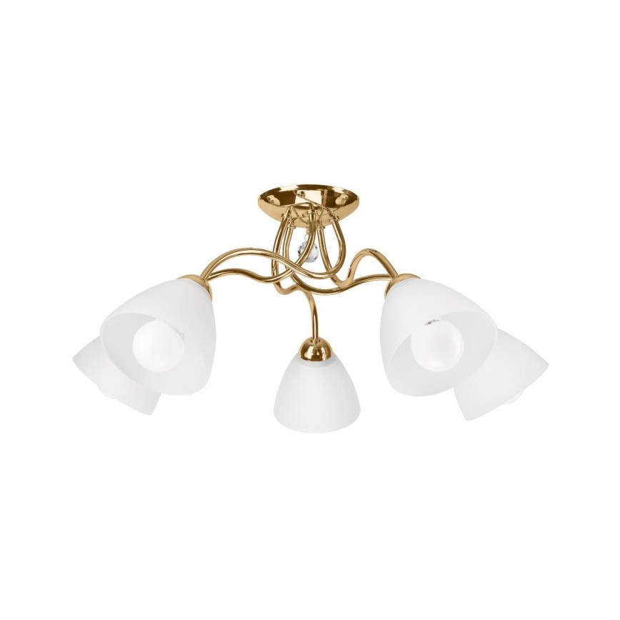 Πλαφονιέρα οροφής MIRANDA 1xE27/60W/230V gold