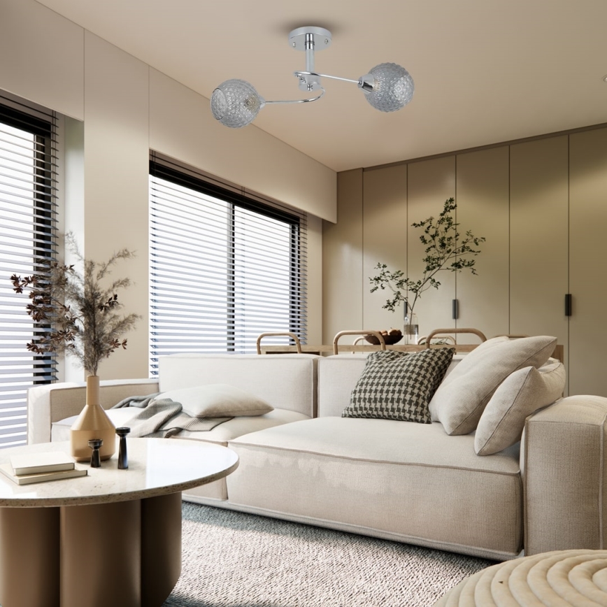 Πλαφονιέρα οροφής OAKLAND 2xE27/60W/230V