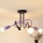 Πλαφονιέρα οροφής OXFORD 4xE27/15W/230V μαύρο/μωβ