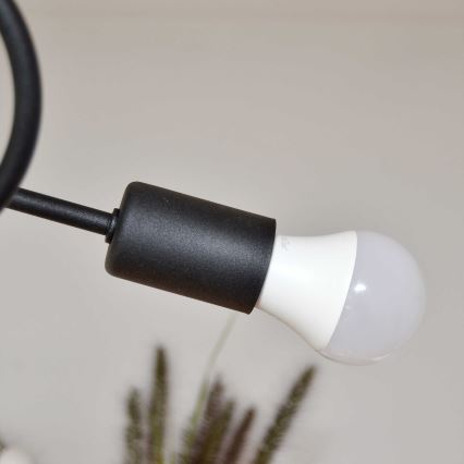 Πλαφονιέρα οροφής OXFORD 4xE27/15W/230V μαύρο/τουρκουάζ