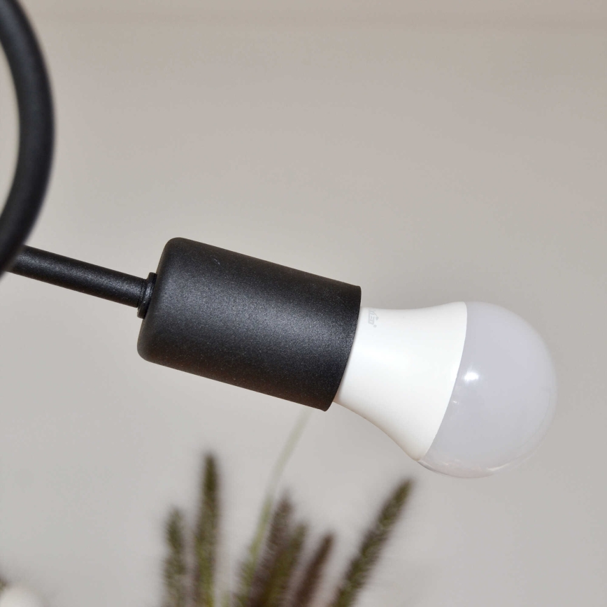 Πλαφονιέρα οροφής OXFORD 4xE27/15W/230V μαύρο/τουρκουάζ