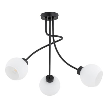Πλαφονιέρα οροφής PLENA 3xE27/15W/230V μαύρο