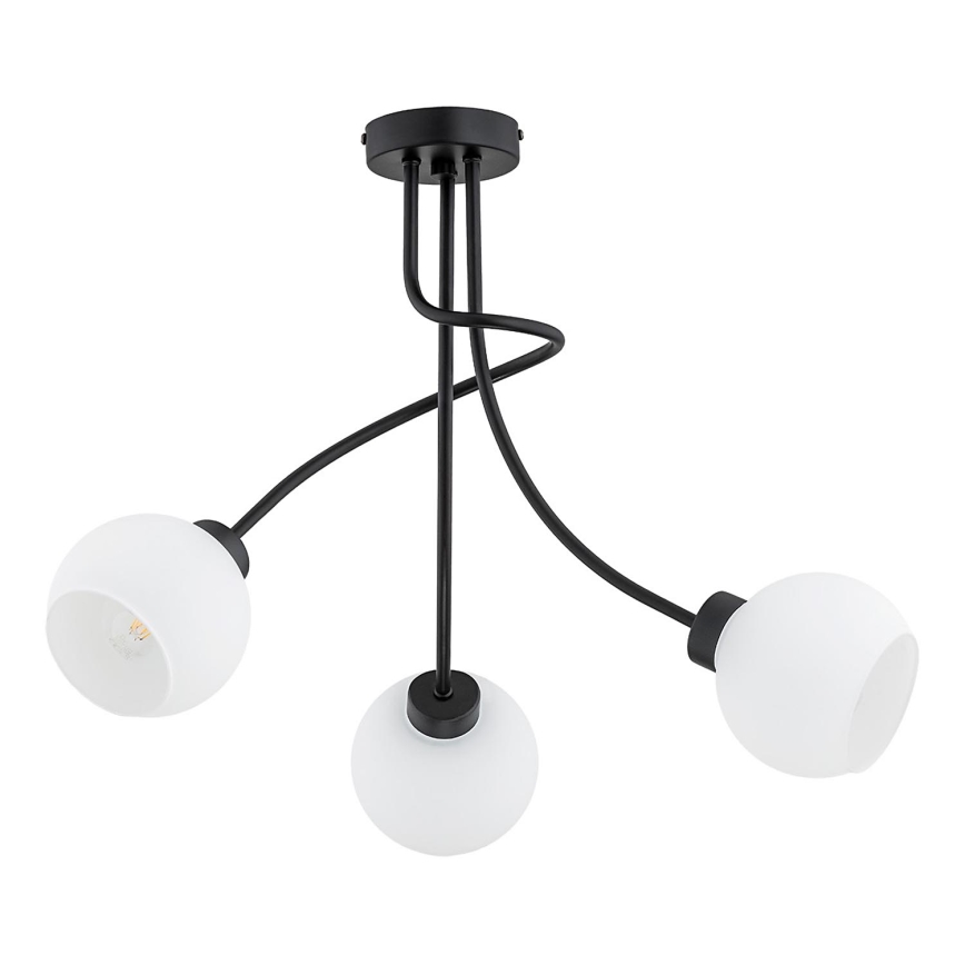 Πλαφονιέρα οροφής PLENA 3xE27/15W/230V μαύρο