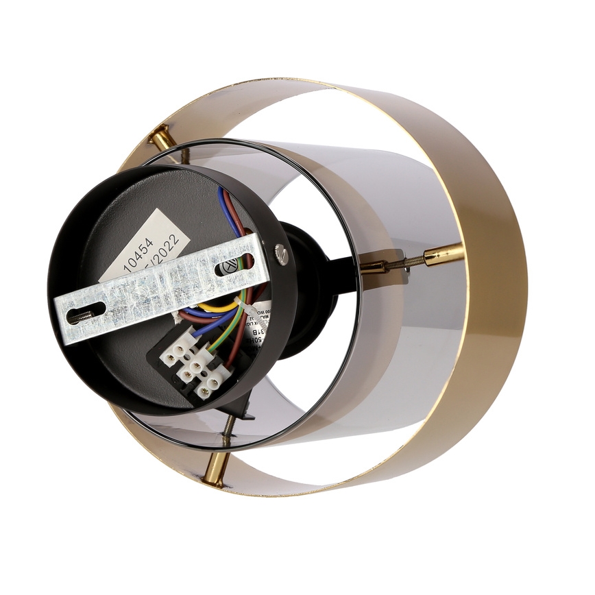 Πλαφονιέρα οροφής SPIEGA 1xE27/60W/230V χρυσαφί/μαύρο