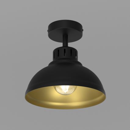 Πλαφονιέρα οροφής SVEN 1xE27/15W/230V μαύρο/χρυσό