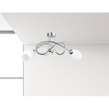 Πλαφονιέρα οροφής  TWIST WHITE 3xE14/40W/230V