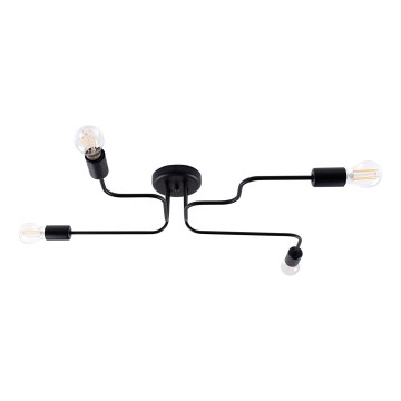 Πλαφονιέρα οροφής VECTOR 4xE27/15W/230V μαύρο
