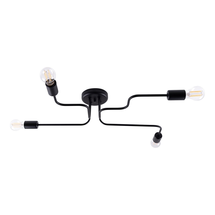 Πλαφονιέρα οροφής VECTOR 4xE27/15W/230V μαύρο
