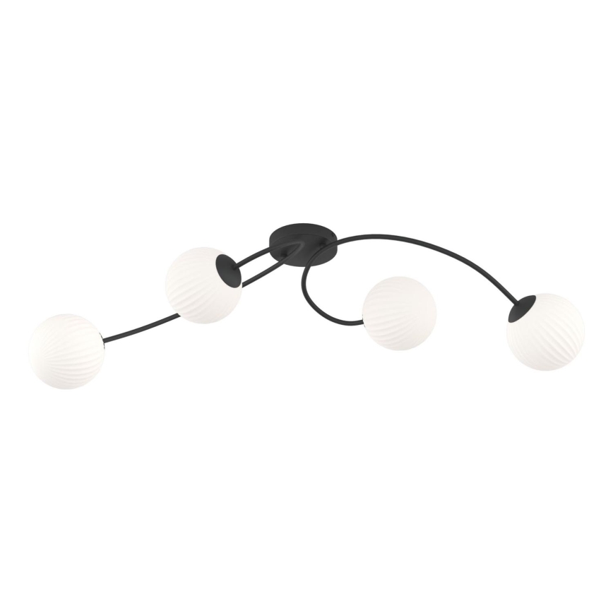 Πλαφονιέρα οροφής VIBRA 4xE14/10W/230V μαύρο/λευκό