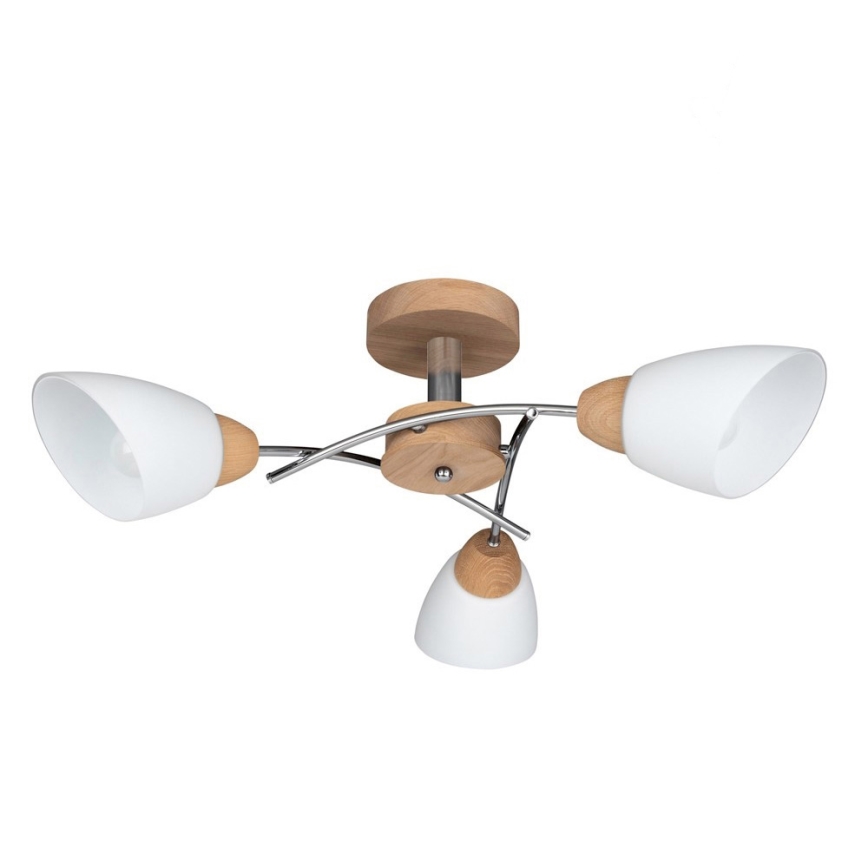 Πλαφονιέρα οροφής VILETTA 3xE27/60W/230V δρυς