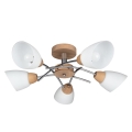 Πλαφονιέρα οροφής VILETTA 5xE27/40W/230V δρυς