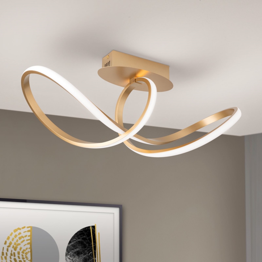 Πλαφονιέρα οροφής ντιμαριζόμενη LED CIRCUS LED/30W/230V χρυσό