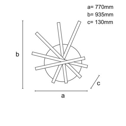 Πλαφονιέρα οροφής ντιμαριζόμενη LED LED/120W/230V 3000-6500K + τηλεχειριστήριο