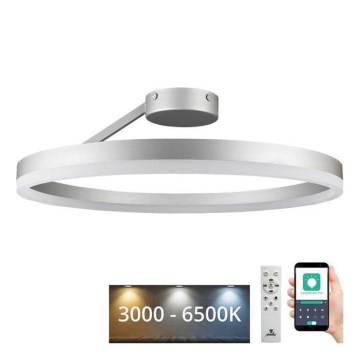 Πλαφονιέρα οροφής ντιμαριζόμενη LED LED/40W/230V 3000-6500K ματ χρώμιο + τηλεχειριστήριο