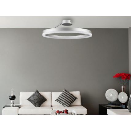 Πλαφονιέρα οροφής ντιμαριζόμενη LED LED/40W/230V 3000-6500K ματ χρώμιο + τηλεχειριστήριο