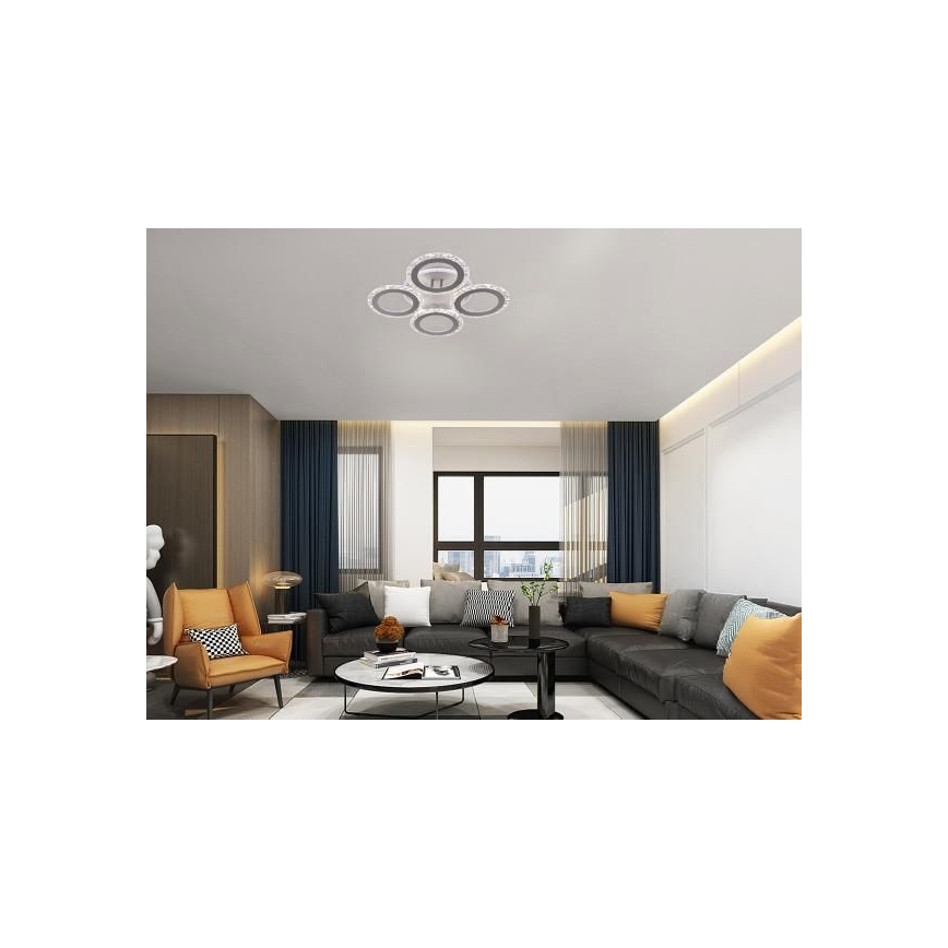Πλαφονιέρα οροφής ντιμαριζόμενη LED LED/55W/230V 3000-6500K + τηλεχειριστήριο