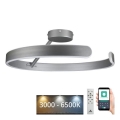 Πλαφονιέρα οροφής ντιμαριζόμενη LED LED/72W/230V 3000-6500K ματ χρώμιο + τηλεχειριστήριο