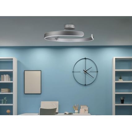Πλαφονιέρα οροφής ντιμαριζόμενη LED LED/72W/230V 3000-6500K ματ χρώμιο + τηλεχειριστήριο