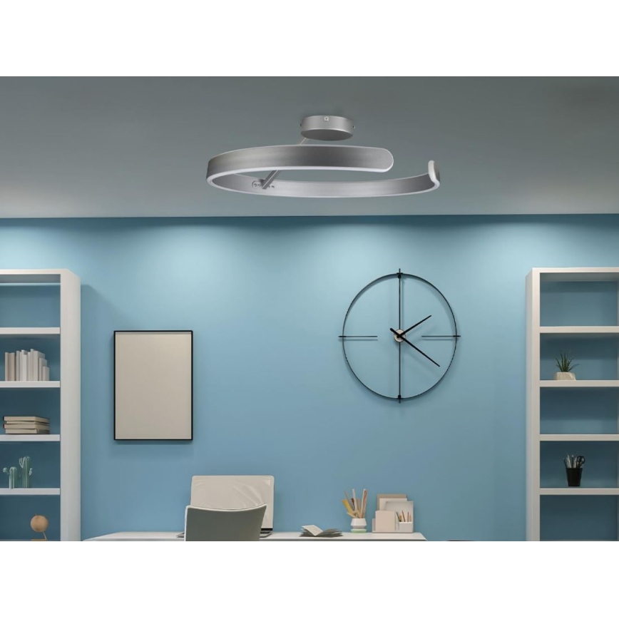 Πλαφονιέρα οροφής ντιμαριζόμενη LED LED/72W/230V 3000-6500K ματ χρώμιο + τηλεχειριστήριο