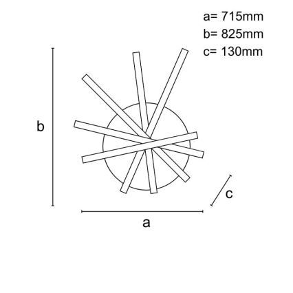 Πλαφονιέρα οροφής ντιμαριζόμενη LED LED/75W/230V 3000-6500K + τηλεχειριστήριο