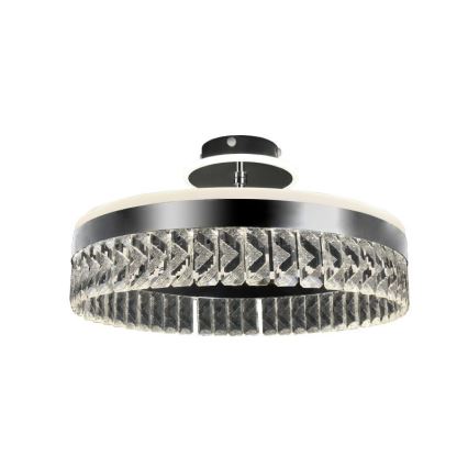 LED Dimming κρυστάλλινο πλαφονιέρα οροφής LED/75W/230V 3000-6500K ματ χρώμιο + τηλεχειριστήριο