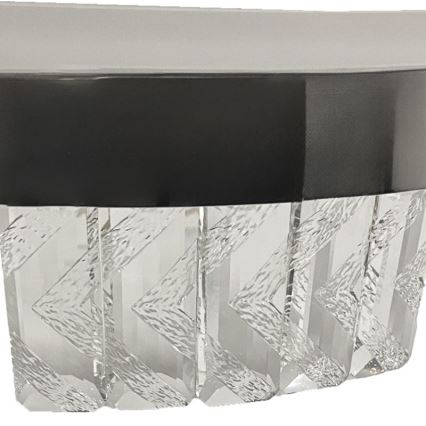 LED Dimming κρυστάλλινο πλαφονιέρα οροφής LED/75W/230V 3000-6500K ματ χρώμιο + τηλεχειριστήριο