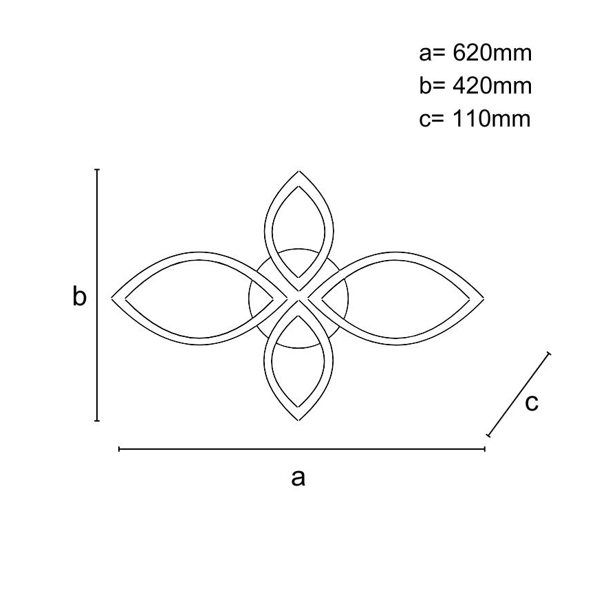 Πλαφονιέρα οροφής ντιμαριζόμενη LED LED/95W/230V 3000-6500K + τηλεχειριστήριο