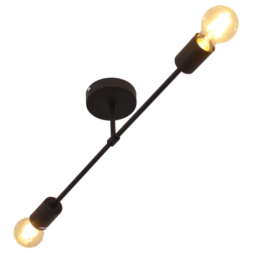 Πλαφονιέρα οροφής πολύφωτο CAMBRIDGE 2xE27/15W/230V μαύρο