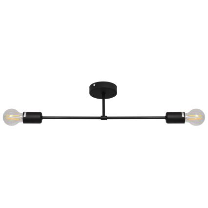 Πλαφονιέρα οροφής πολύφωτο CAMBRIDGE 2xE27/15W/230V μαύρο