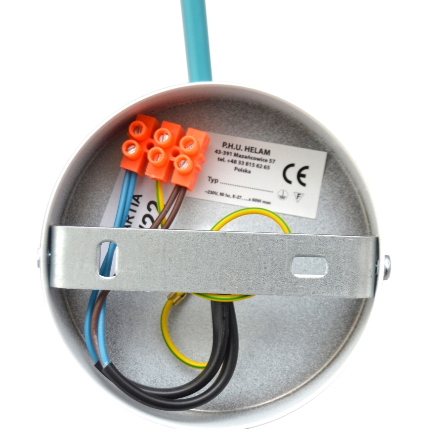 Πλαφονιέρα οροφής πολύφωτο CAMBRIDGE 2xE27/15W/230V μπλε