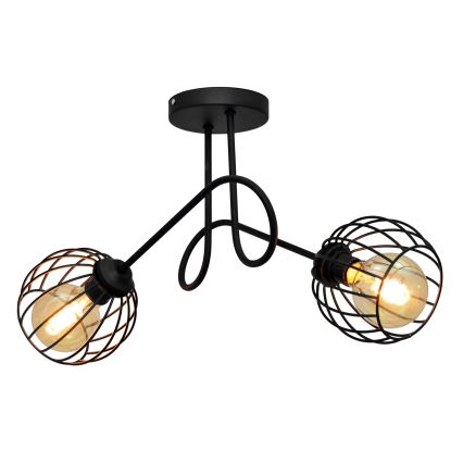 Πλαφονιέρα οροφής πολύφωτο OXFORD 2xE27/15W/230V μαύρο